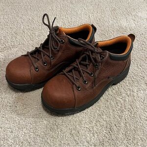 Women’s Timberland Pro series brown titan safety toe shoes size 6.5
